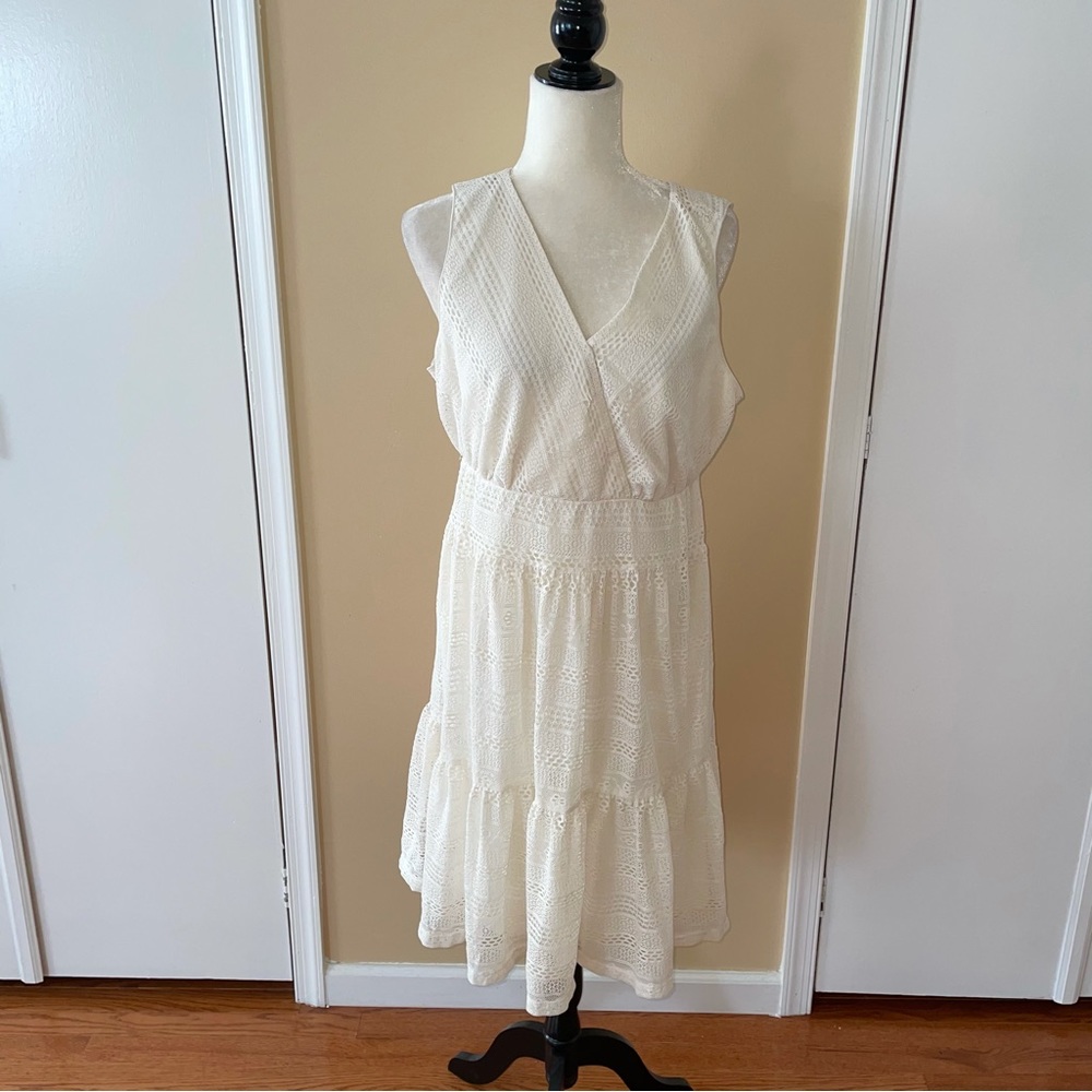 Style & Co Cream Crochet Dress - Picture 4 of 7